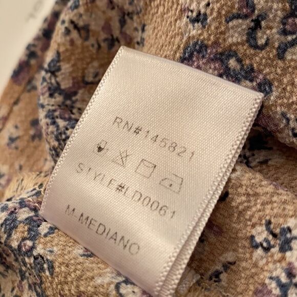 Listicle Ditsy Floral Babydoll Tunic Swing Dress M - Picture 9 of 9